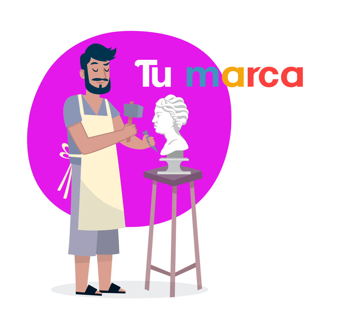Artesanos de la animación trabajando en un vídeo explicativo
